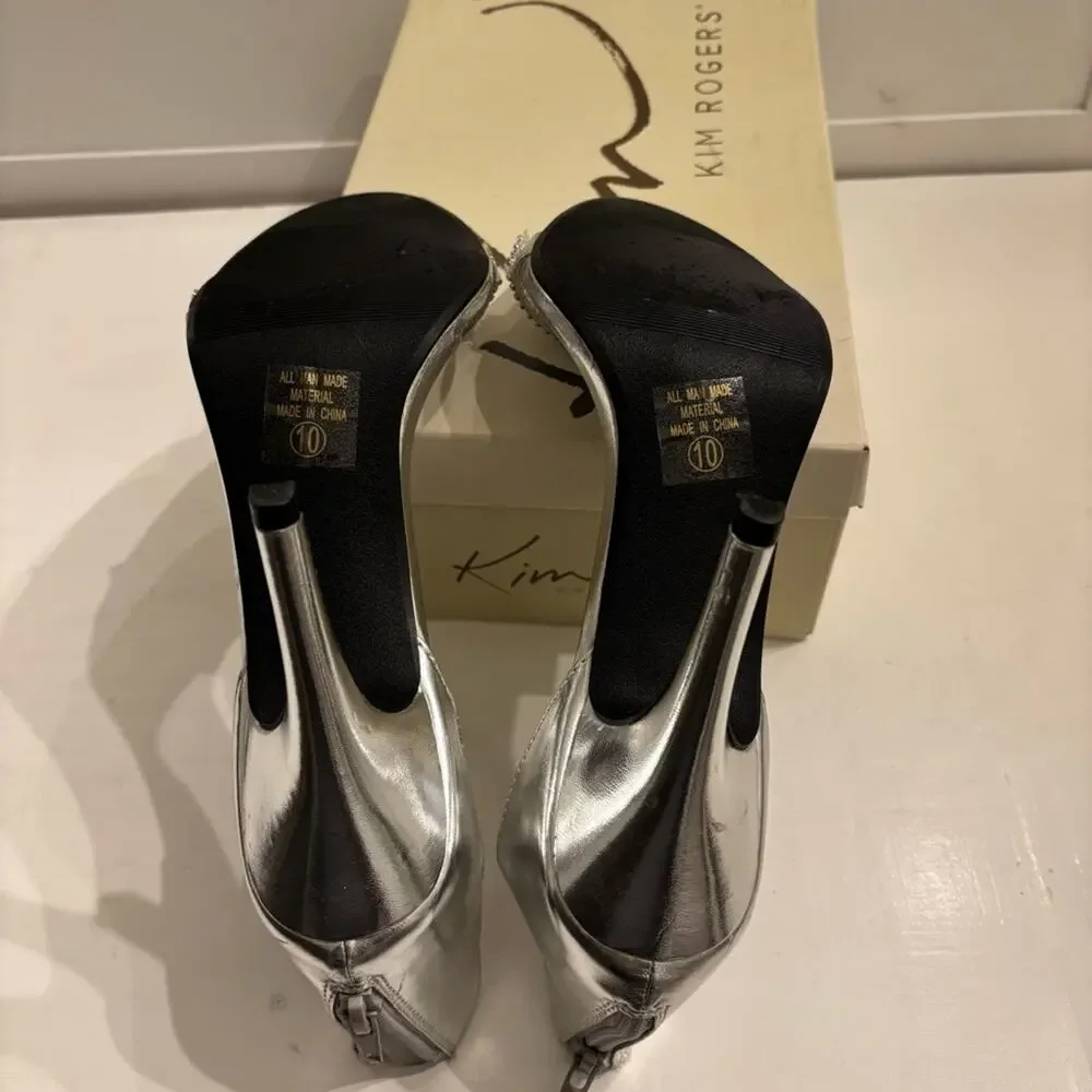 Silver Formal Rhinestone Heels for Party or Wedding Party Pumps Z 10